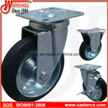 Economical Japanese Rubber Caster with Elastic Rubber Wheel